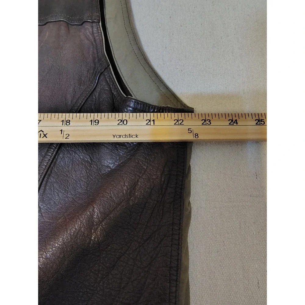 Gordon Ferguson Leather Vest Brown Lined Buckle Back Mens‎ Size Large
